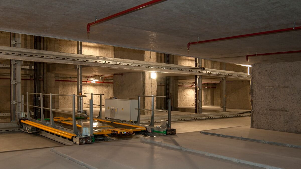 Parkeringssystem sett fra innsiden