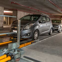 Parkeringssystem sett fra innsiden