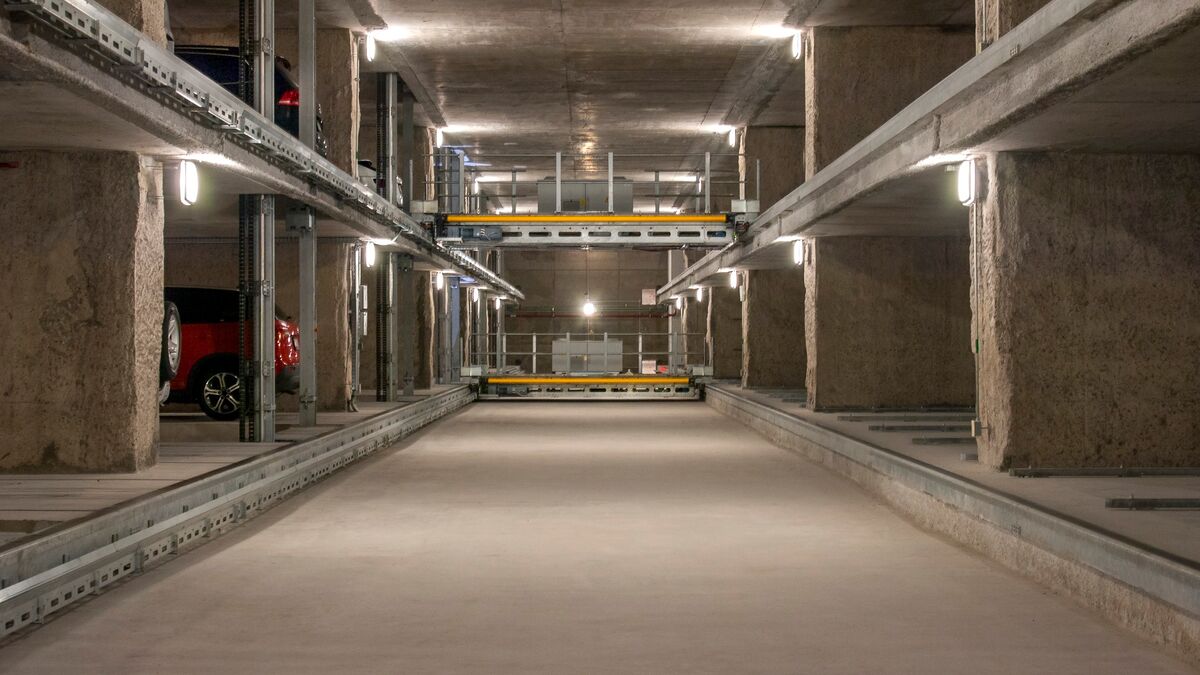 Parkeringssystem sett fra innsiden