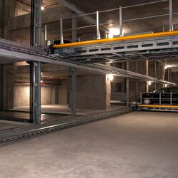 Parkeringssystem sett fra innsiden