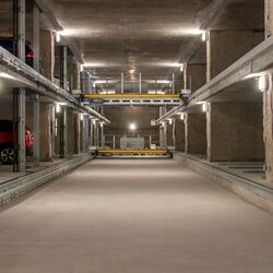 Parkeringssystem sett fra innsiden
