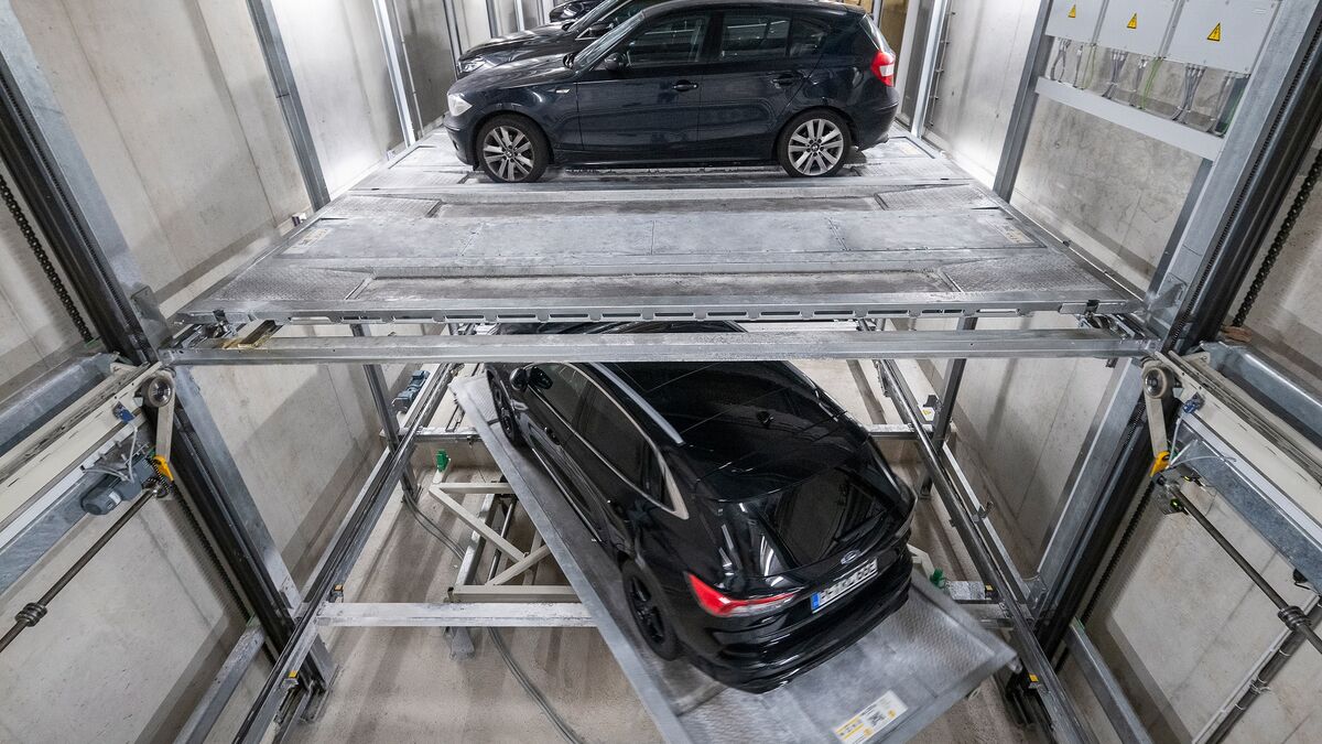 Innsiden av parkeringssystemet